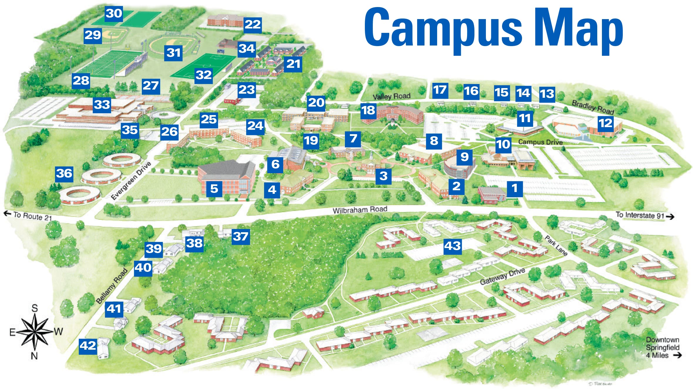 Western New England University campus mpa